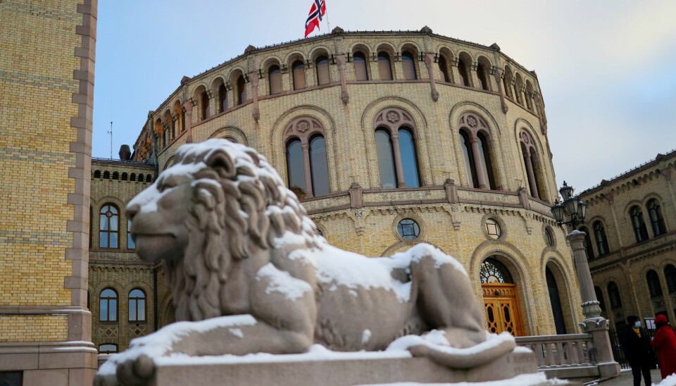 Stortinget i Oslo sentrum. Stortinget
