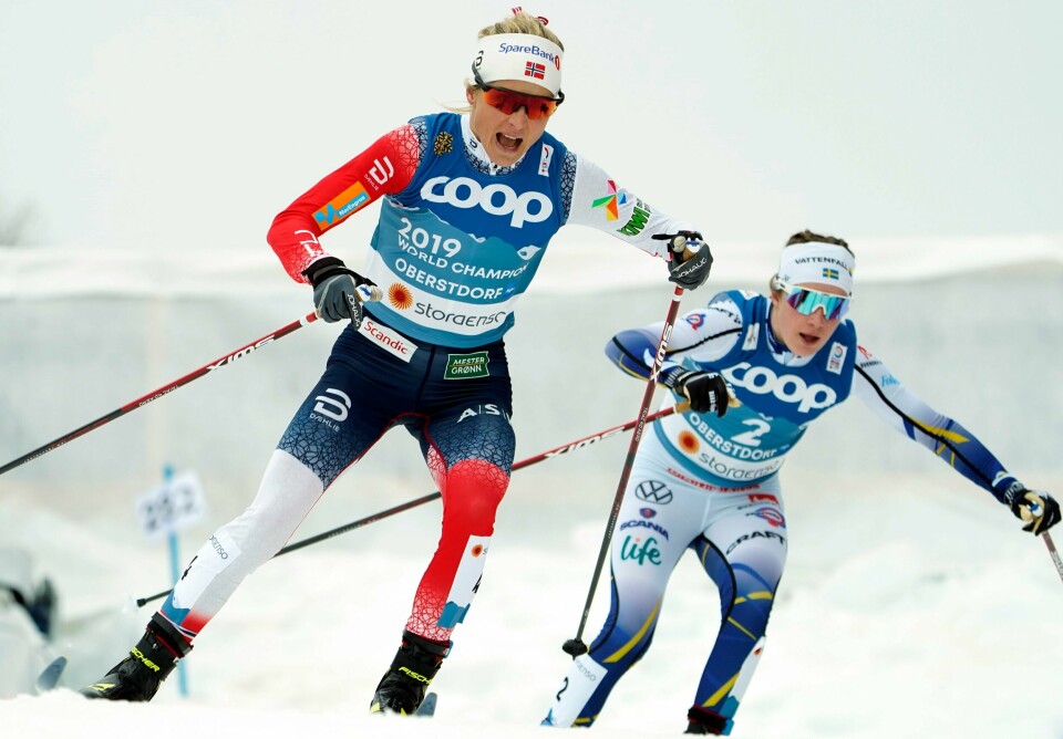 Det blir trolig mange dueller mellom Therese Johaug og Ebba Andersson i skisporet kommende sesong. Det blir trolig mange dueller mellom Therese Johaug og Ebba Andersson i skisporet kommende sesong. Foto: Terje Pedersen / NTB