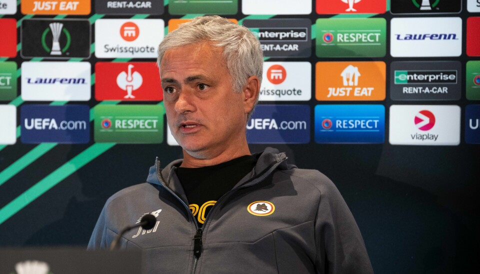 José Mourinho ønsker seg jobb i Saudi-Arabia. José Mourinho under pressekonferansen i Bodø onsdag. Foto: Mats Torbergsen / NTB