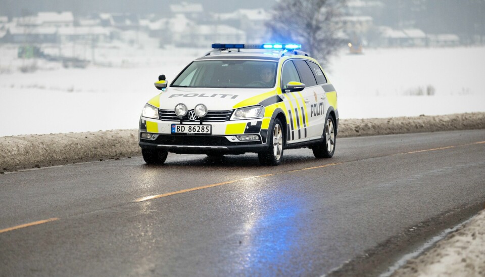 Illustrasjonsfoto politibil. Illustrasjonsfoto politibil.
