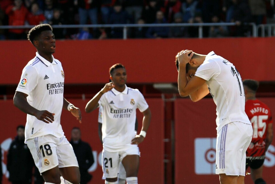 Real Madrid tapte for Mallorca i Laliga søndag. Real Madrid tapte for Mallorca i Laliga søndag. Foto: Francisco Ubilla / AP / NTB