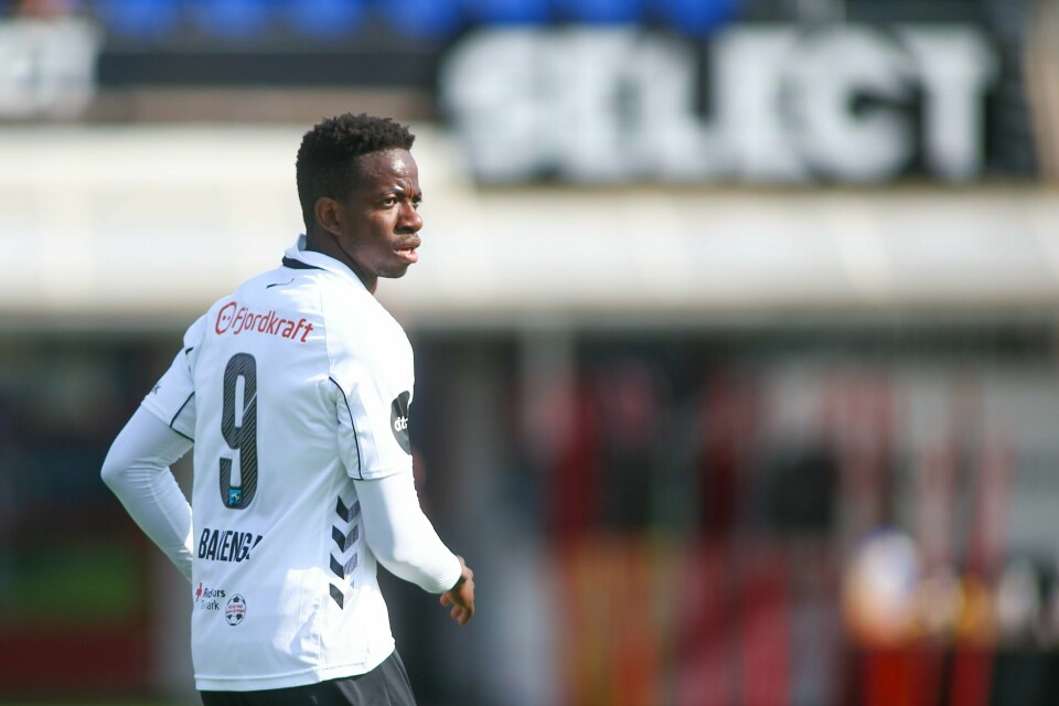 Mushaga Bakenga er klar for Stabæk. Mushaga Bakenga i kamp for Odd 15. august. Foto: Christoffer Andersen / NTB