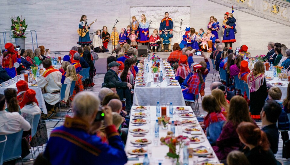 Samenes nasjonaldag ble blant annet feiret i Oslo rådhus. Samenes nasjonaldag ble blant annet feiret i Oslo rådhus. Foto: Stian Lysberg Solum / NTB