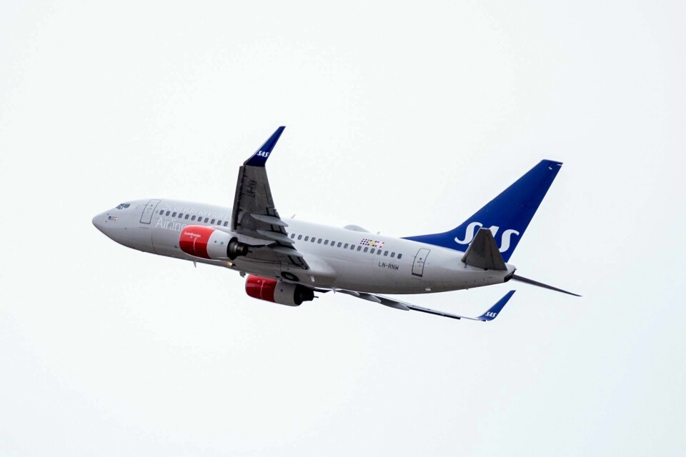 Det var et SAS-fly som hadde problemer på Langnes flyplass u Tromsø. Gardermoen 20220408. Et fly fra SAS tar av fra Oslo lufthavn Gardermoen.Foto: Javad Parsa / NTB