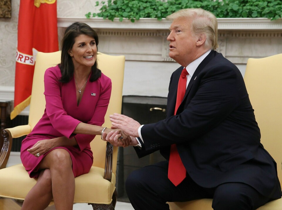 Den tidligere FN-ambassadøren Nikki Haley vil utfordre Donald Trump om å bli republikansk presidentkandidat. .