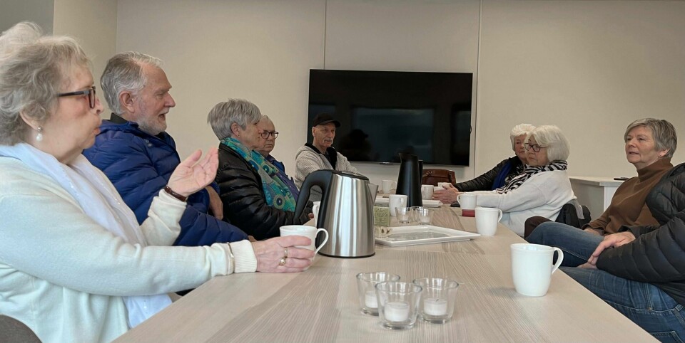 I Skibmannshagen-sameiet kan beboerne ta en formiddagskaffe sammen hver tirsdag. Det er populært. I Skibmannshagen-sameiet kan beboerne ta en formiddagskaffe sammen hver tirsdag. Det er populært.
