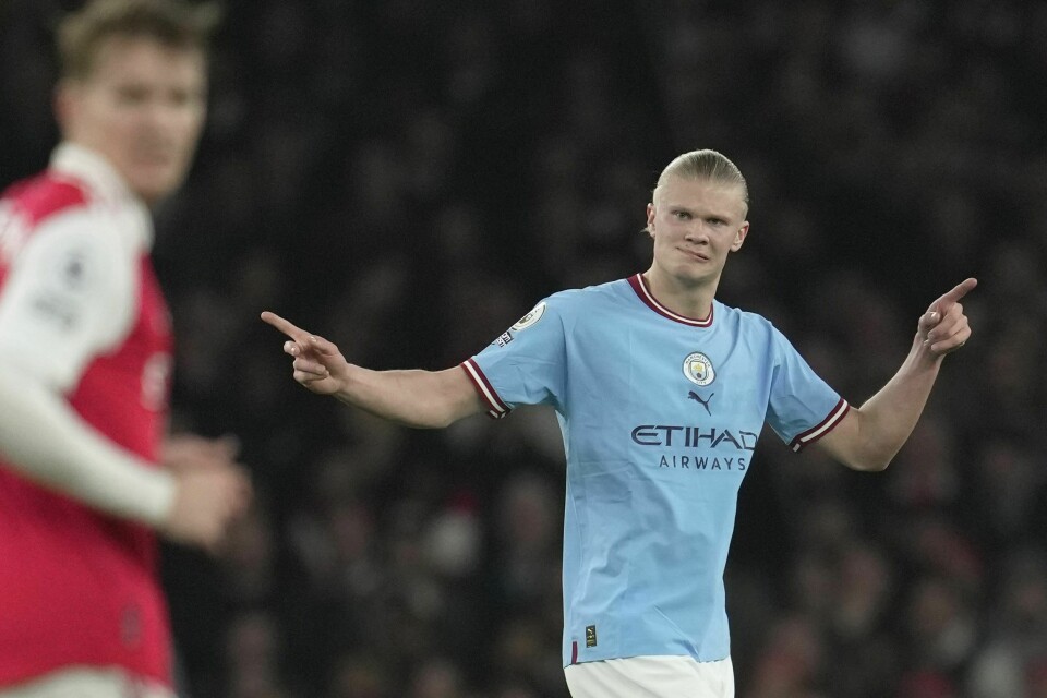 TV 2 ble frikjent for å bruke klipp av Arsenal og Manchester Citys kamper med Martin Ødegaard og Erling Braut Haaland. De ble imidlertid dømt for de sju andre kampene. TV 2 ble frikjent for å bruke klipp av Arsenal og Manchester Citys kamper med Martin Ødegaard og Erling Braut Haaland. De ble imidlertid dømt for de sju andre kampene. Foto: Kin Cheung / AP / NTB.