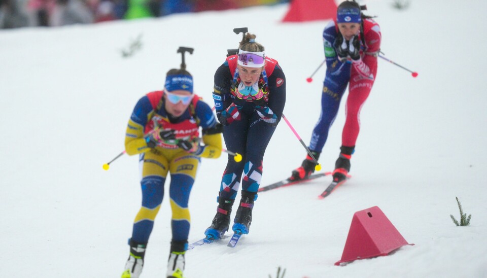 Ingrid Landmark Tandrevold måtte ut i tre strafferunder på sin etappe på stafetten i VM i skiskyting i Oberhof. Ingrid Landmark Tandrevold måtte ut i tre strafferunder på sin etappe på stafetten i VM i skiskyting i Oberhof. Foto: Javad Parsa / NTB