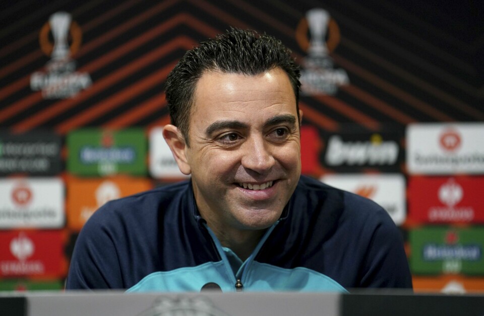 Barcelona-manager Xavi frykter Manchester United i torsdagens europaligakamp. Barcelona-manager Xavi frykter Manchester United i torsdagens europaligakamp. Foto: Martin Rickett / PA via AP / NTB