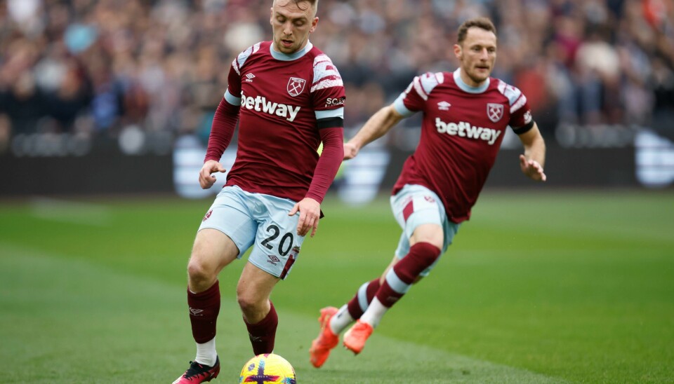 Jarrod Bowen og West Ham er klar for åttedelsfinale i conferenceligaen. Jarrod Bowen og West Ham er klar for åttedelsfinale i conferenceligaen. Foto: David Cliff / AP / NTB