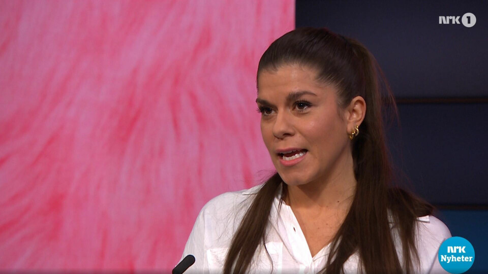 Kristin Gjelsvik under Debatten på NRK torsdag. Kristin Gjelsvik under Debatten på NRK torsdag.