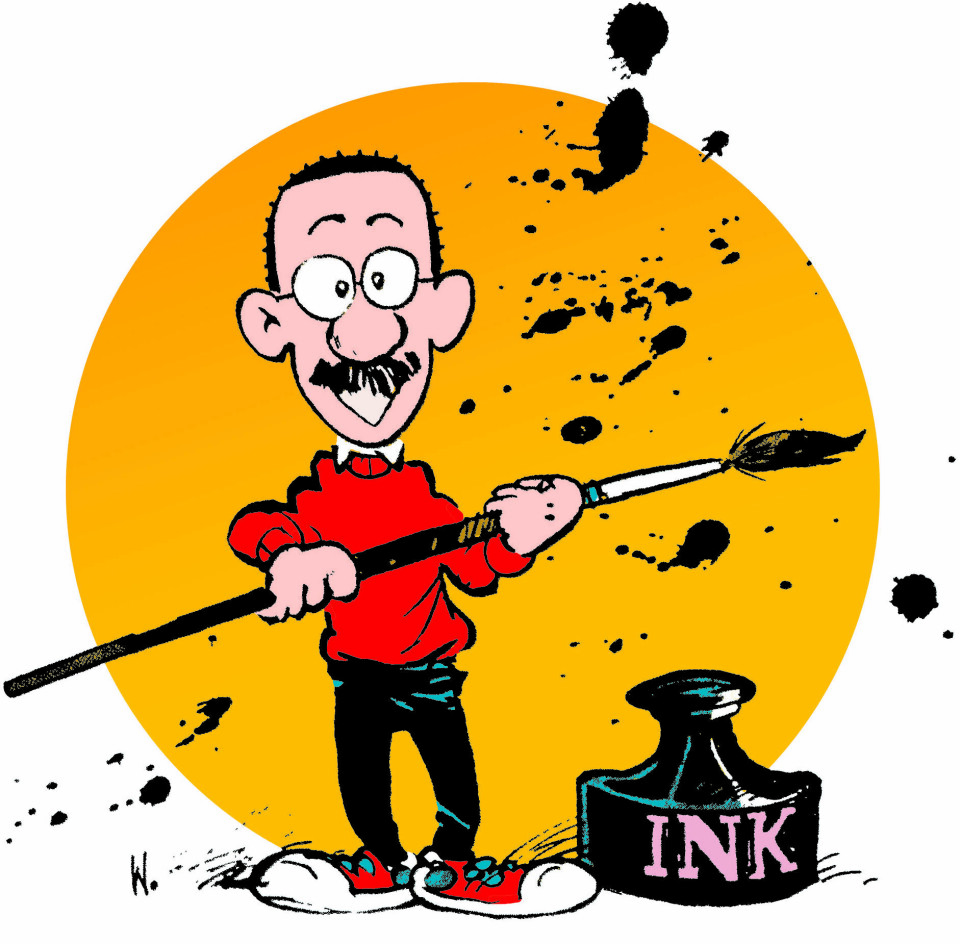 Tegneren Bill Watterson stilte ikke mye opp til intervjuer og annen oppmerksomhet i sin tid. Her her han i sin egen strek. Tommy og Tigern er copyright © Bill Watterson, distr. Universal Press Syndicate/Europa Press. Tegneren Bill Watterson stilte ikke mye opp til intervjuer og annen oppmerksomhet i sin tid. Her her han i sin egen strek.Tommy og Tigern er copyright © Bill Watterson, distr. Universal Press Syndicate/Europa Press.