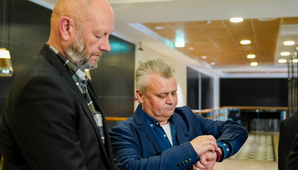 Dårlig tid. Direktør i Norsk Industri Stein Lier Hansen og Fellesforbundets Jørn Eggum vil ha grønn pakkehjelp til norsk industri. .