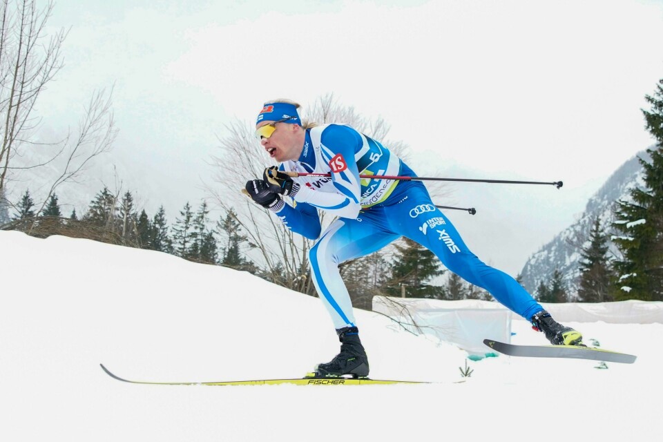 Finlands Iivo Niskanen fredagens 2. etappe i stafett i ski-VM i Planica. Finlands Iivo Niskanen fredagens 2. etappe i stafett i ski-VM i Planica. Foto: Terje Pedersen / NTB.