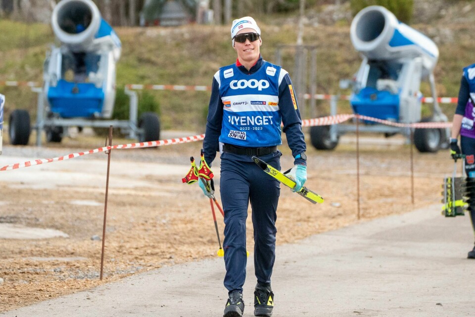 Martin Løwstrøm Nyenget kommer inn på det norske femmilslaget søndag. Martin Løwstrøm Nyenget kommer inn på det norske femmilslaget søndag.