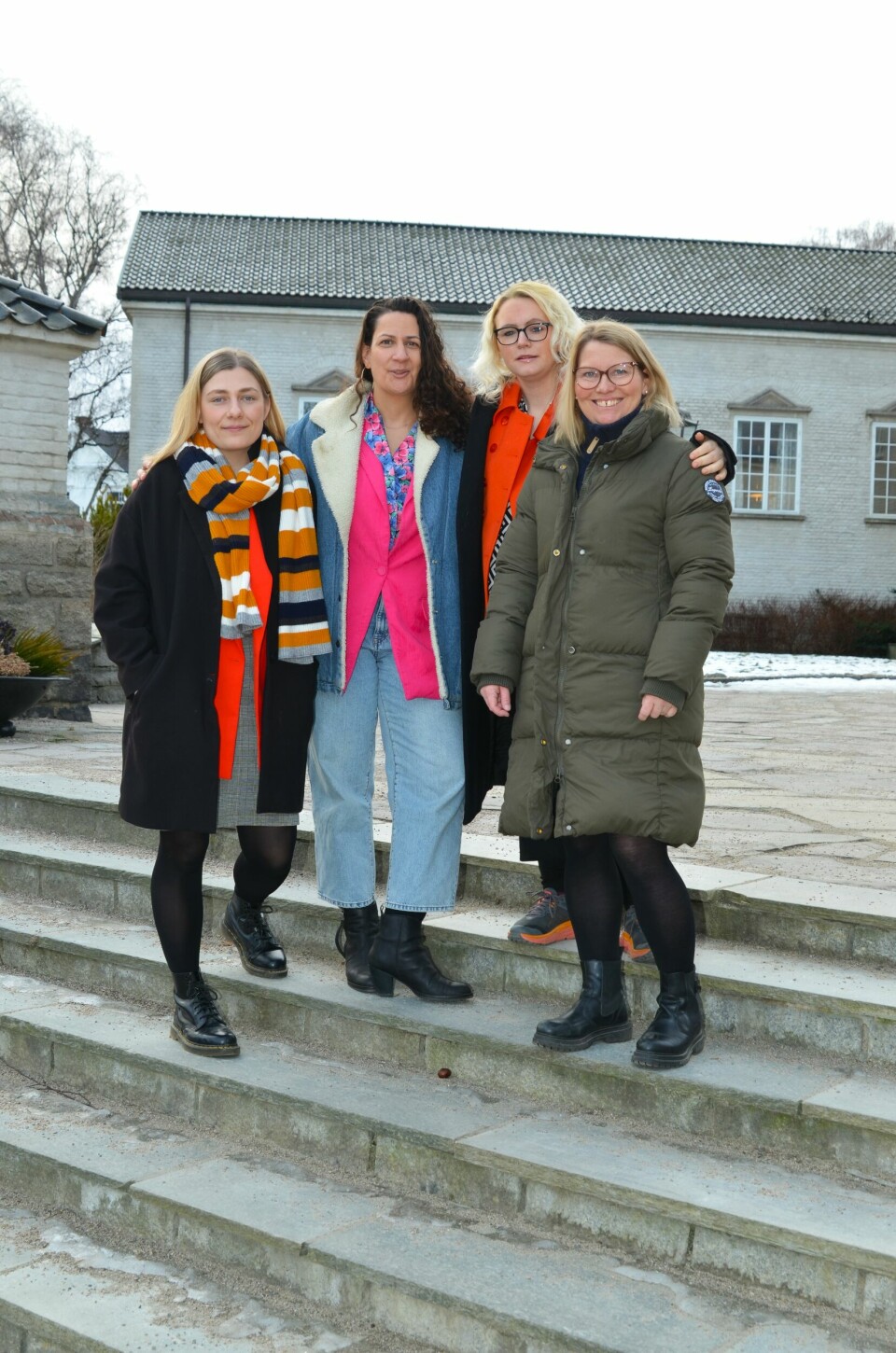 Hannah Berg (Rødt), Helene Saloua Apenes Matri (Ap), Silje Waters (SV) og Elin Tvete (Sp). Hannah Berg (Rødt), Helene Saloua Apenes Matri (Ap), Silje Waters (SV) og Elin Tvete (Sp).