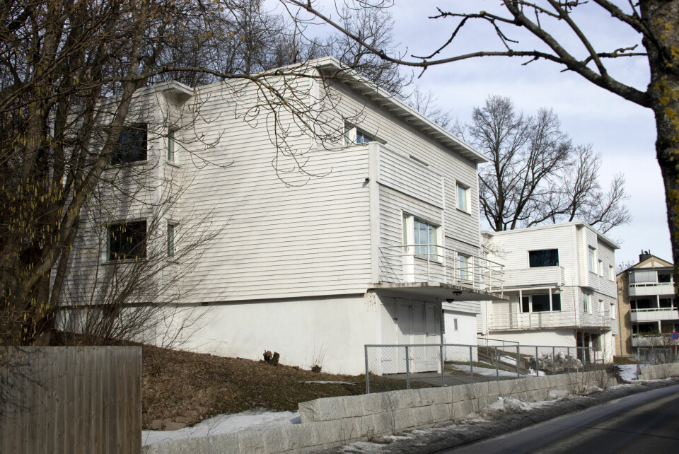 Disse husene i Ullernchausseen er stridens kjerne. Oslo kommune eier dem, men de er ikke bebodd i dag. Selve husene