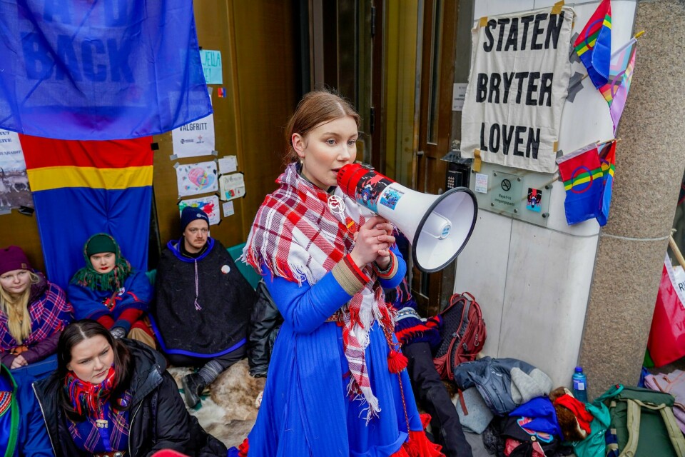 Ella Marie Hætta Isaksen tildeles Fritt Ords Honnør for sin innsats for samenes rettigheter. Ella Marie Hætta Isaksen tildeles Fritt Ords Honnør for hennes innsats for samenes rettigheter. Foto: Terje Bendiksby / NTB