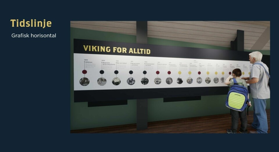 - Viking har en lang og stolt historie, sier Viking-direktør Eirik Bjørnø, som gleder seg til å få utstillingen til SR-Bank Arena etter utstillingen på Museum Stavanger. - Viking har en lang og stolt historie, sier Viking-direktør Eirik Bjørnø, som gleder seg til å få utstillingen til SR-Bank Arena etter utstillingen på Museum Stavanger.