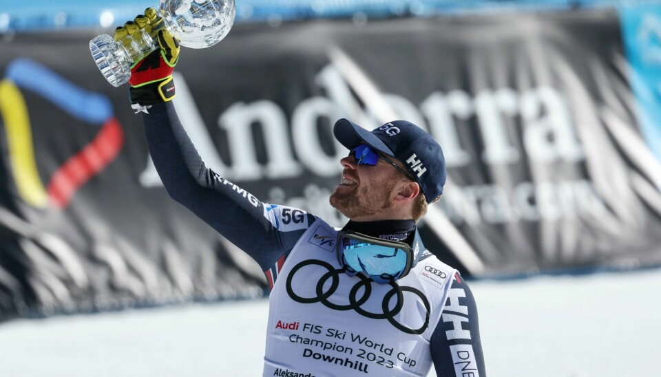 Aleksander Aamodt Kilde under verdenscupen i Super-G i Soldeu i år. Kilde og hans alpinvenner topper også lista over klimaverstinger innen snøsport. Aleksander Aamodt Kilde poserte med utforkula for andre år på rad. Foto: Alessandro Trovati / AP / NTB
