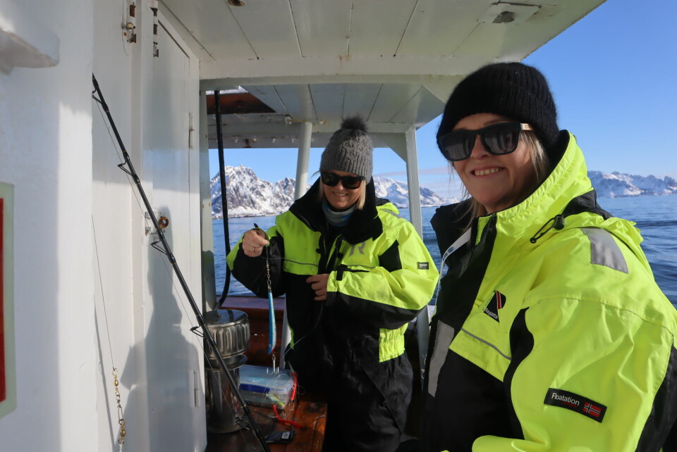 Søstrene Line Andersrød og Hege Andersrød er med på VM i skreifiske for henholdsvis tredje og andre gang. VM i skreifiske. Lofoten. Torsk. Skrei.