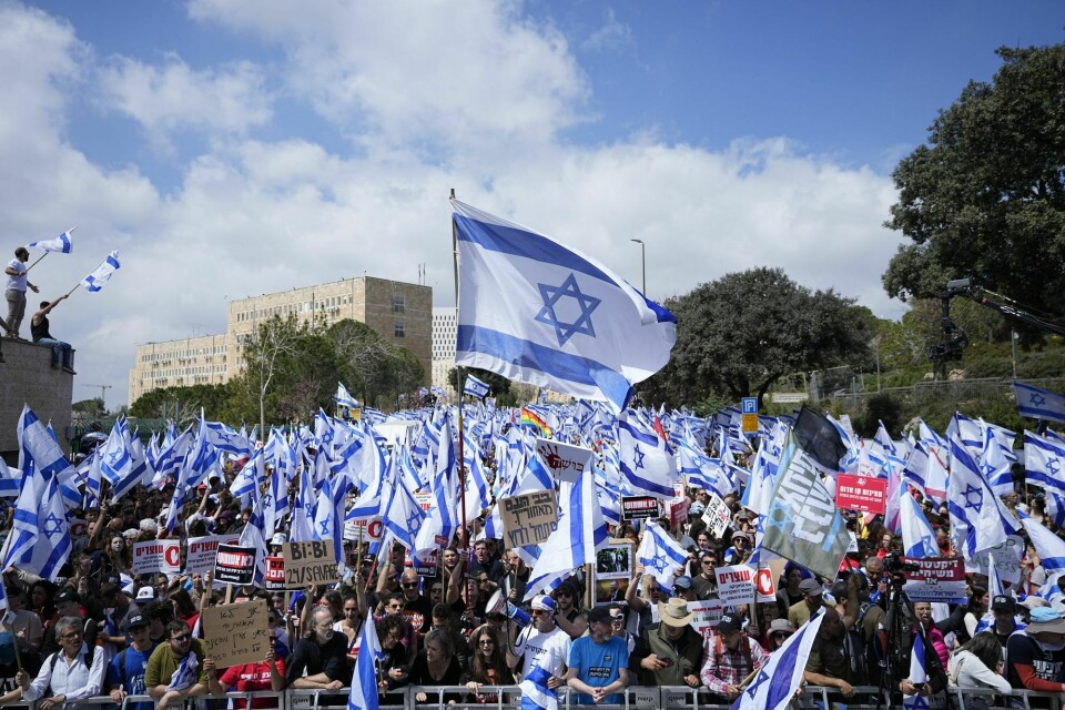 Denne helgen skal så mange som 600.000 israelere ha deltatt i protester. Denne helgen skal så mange som 600.000 israelere ha deltatt i protester.