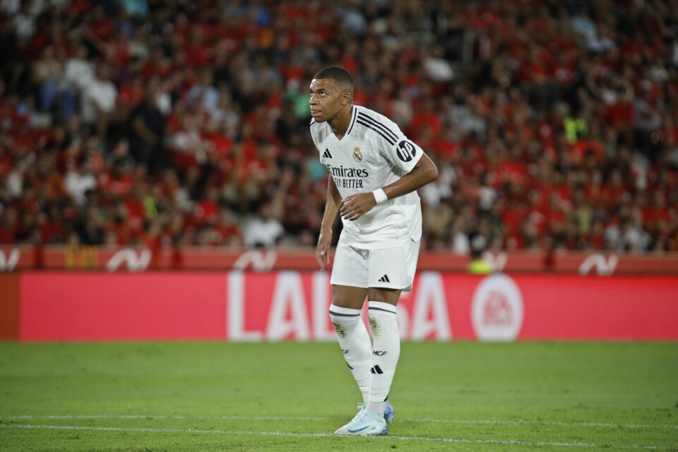 Kylian Mbappé debuterte i La Liga søndag, men fant ikke veien til nettmaskene Kylian Mbappé debuterte i La Liga søndag. Foto: Francisco Ubilla / AP / NTB