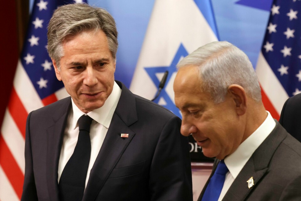 USAs utenriksminister Antony Blinken har mandag hatt nok et møte med Israels statsminister Benjamin Netanyahu. Dette bildet er fra et tidligere møte i slutten av januar. Arkivfoto: Ronaldo Schemidt / AP / NTB USAs utenriksminister Antony Blinken har mandag hatt nok et møte med Israels statsminister Benjamin Netanyahu. Dette bildet er fra et tidligere møte i slutten av januar. Arkivfoto: Ronaldo Schemidt / AP / NTB