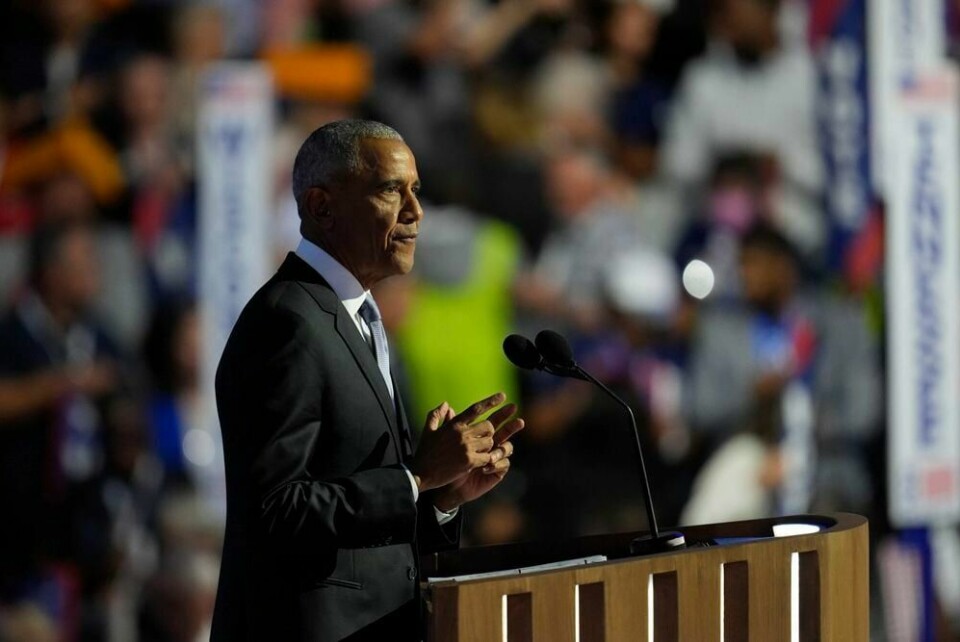 Barack Obama på talerstolen i Chicago tirsdag. Barack Obama på talerstolen i Chicago tirsdag. Foto: Paul Sancya / AP / NTB