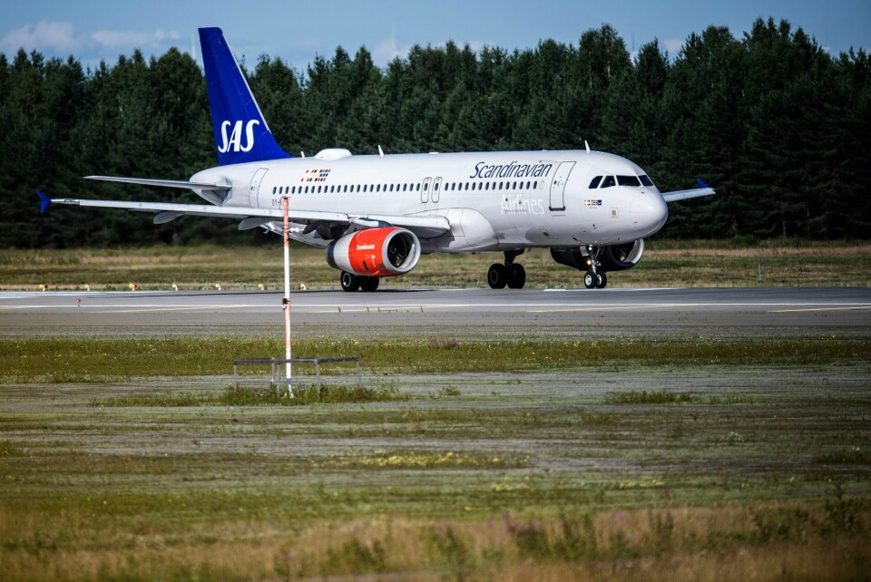 SAS-streiken trappes opp fra onsdag, sier Fellesforbundets leder Jørn Eggum. Kabinansatte i SAS har gått ut i streik. Foto: Annika Byrde / NTB