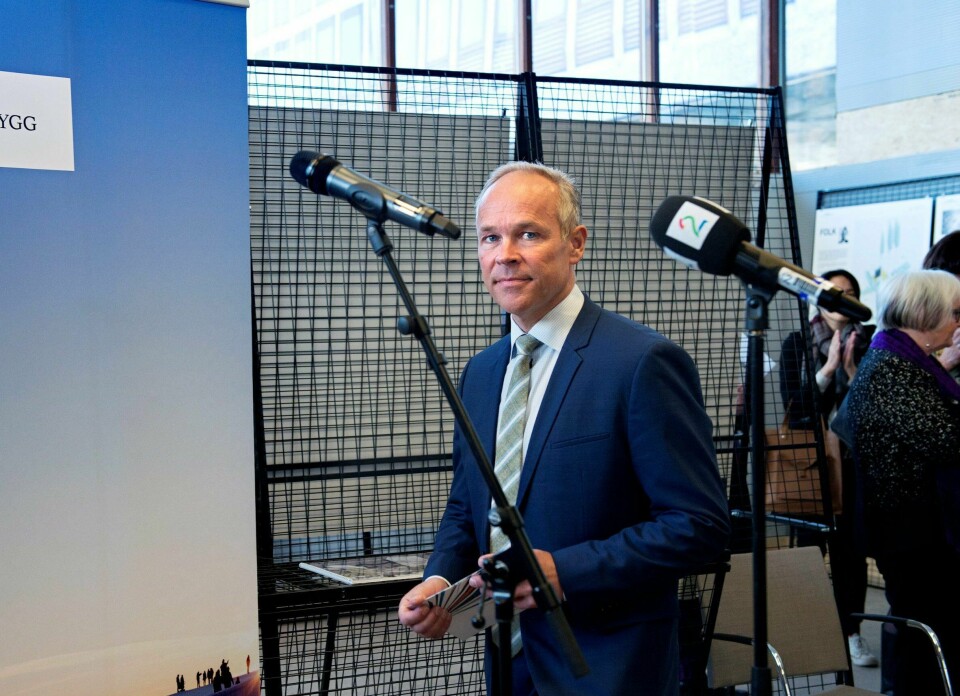 AVVISER KRITIKK: Statsråd Jan Tore Sanner (H) tilbakeviser all kritikk som er blitt rettet mot ham etter godkjenningen av et nytt bilbasert boligfelt i Oppegård. FOTO: MIMSY MØLLER