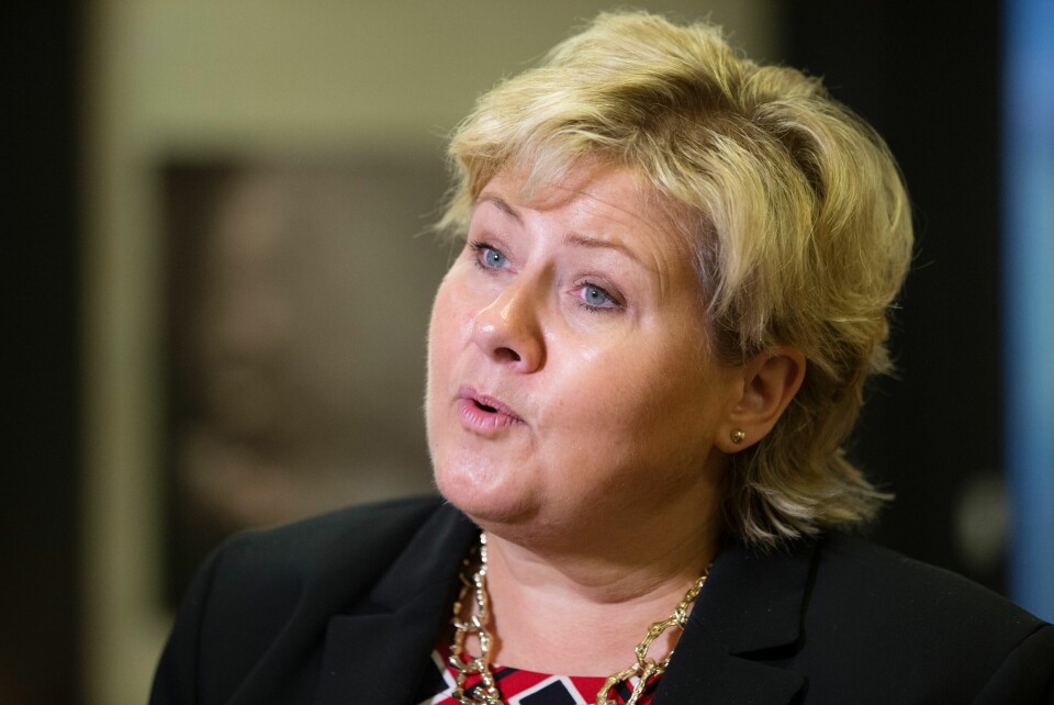 Statsminister Erna Solberg grep inn i Stortingets dagsorden, og fikk ved hjelp av dobbeltstemmen til stortingspresidenten utsatt en avstemning om et nytt bompengeprosjekt. FOTO: HÅKON MOSVOLD LARSEN/NTB SCANPIX Statsminister Erna Solberg grep inn i Stortingets dagsorden, og fikk ved hjelp av dobbeltstemmen til stortingspresidenten utsatt en avstemning om et nytt bompengeprosjekt. FOTO: HÅKON MOSVOLD LARSEN/NTB SCANPIX