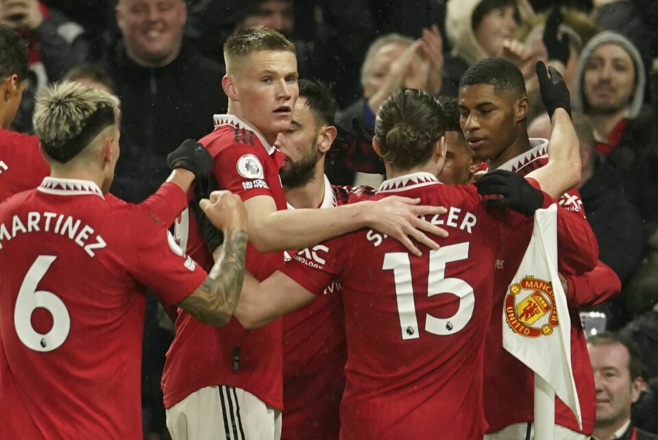Marcus Rashford (t.h.) sikret seier hjemme over Brentford. Marcus Rashford (t.h.) sikret seier hjemme over Brentford. Foto: Dave Thompson / AP Photo / NTB.