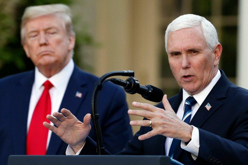 Det ventes at Mike Pence vil utfordre Donald Trump i Republikanernes nominasjonsvalg før presidentvalget i 2024. Her er de to i 2020, da Pence var visepresident under Trump. Det ventes at Mike Pence vil utfordre Donald Trump i Republikanernes nominasjonsvalg før presidentvalget i 2024. Her er de to i 2020, da Pence var visepresident under Trump. Arkivfoto: Alex Brandon / AP / NTB