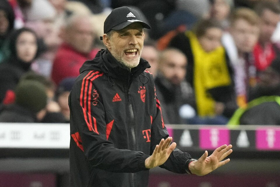 Thomas Tuchel fikk en kjempestart som Bayern-trener lørdag. Thomas Tuchel fikk en kjempestart som Bayern-trener lørdag. Foto: Matthias Schrader / AP Photo / NTB