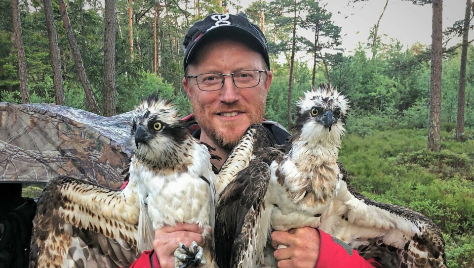 Forsker Rune Aae sammen med Herr og Fru Huseby. Rune Aae med Herr og Fru Huseby