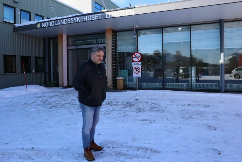 Jonny Finstad, tidligere ordfører og stortingskandidat for Høyre, frykter for akuttberedskapen til Nordlandssykehuset Lofoten på Gravdal. Jonny Finstad, ordførerkandidat Høyre, Vestvågøy.