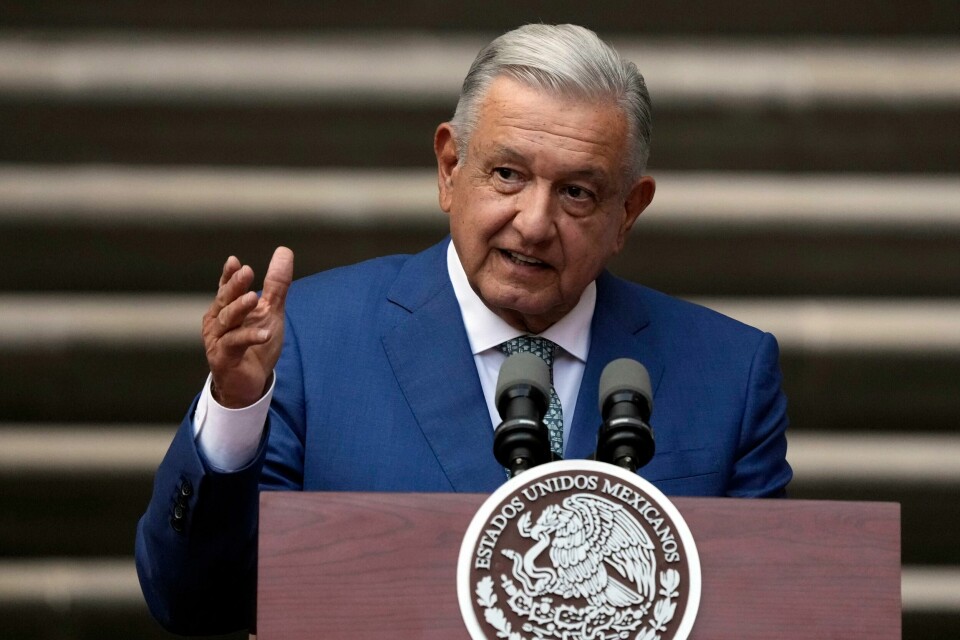 Mexicos president Andres Manuel Lopez Obrador har bedt Kina om hjelp til å stanse smuglingen av kjemikalier til produksjon av fentanyl. Mexicos president Andres Manuel Lopez Obrador har bedt Kina om hjelp til å stanse smuglingen av kjemikalier til produksjon av fentanyl. Foto: Fernando Llano / AP / NTB