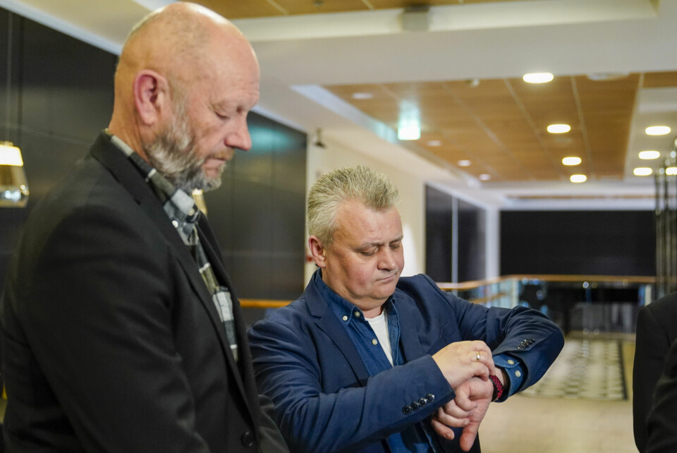 Direktør i Norsk Industri Stein Lie- Hansen og Fellesforbundet Jørn Eggum. .