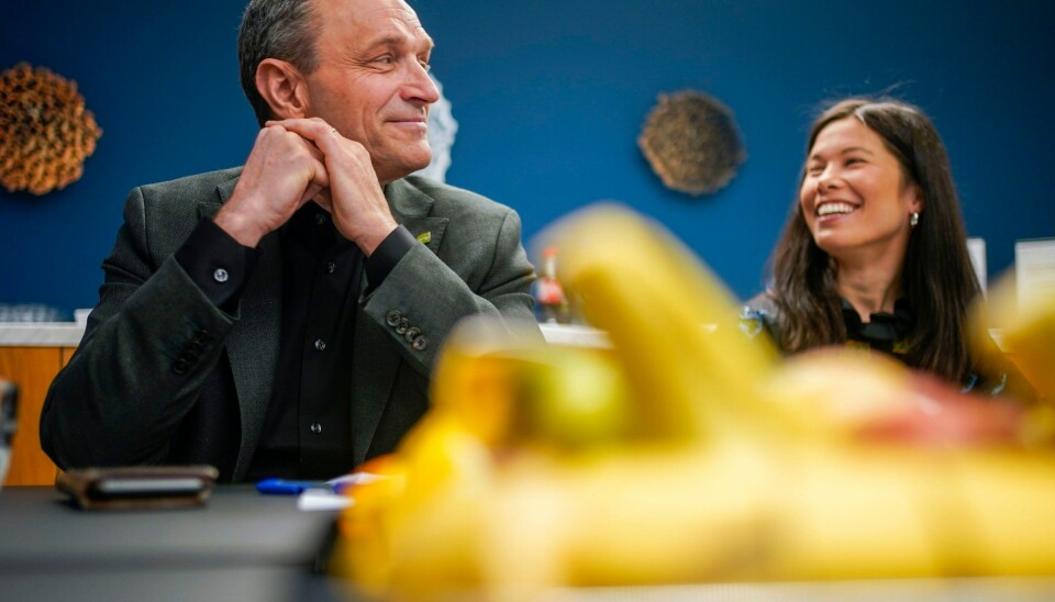 Arild Hermstad og nestleder Lan Marie Nguyen Berg mobiliserer foran helgas landsmøte i partiet, som sliter tungt på meningsmålingene. .