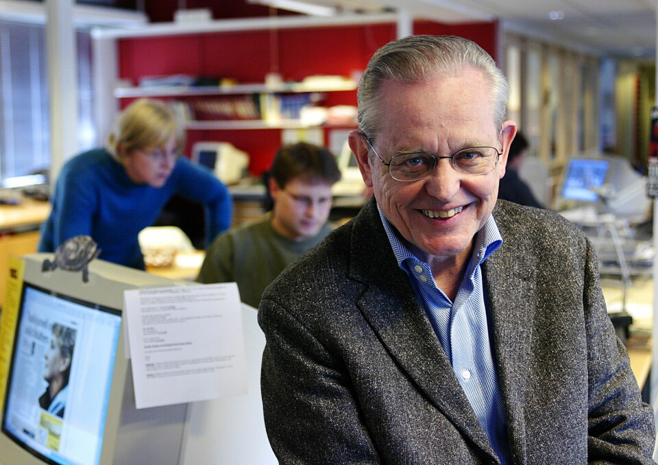 Arne Strand like før han fylte 60 år i 2004. Arne Strand like før han fylte 60 år i 2004.