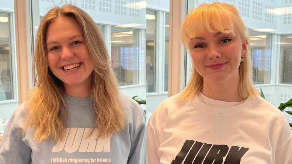 – Vi ser dessverre ofte at mange kvinner utsettes for seksuell trakassering på jobben sin, og at de mister jobben eller jobbtilbud når de er gravide, skriver Amanda Hesland Slydahl (t.v.) og Silje Maria Sørum. Amanda Hesland Slydahl (t.v.) og Silje Maria Sørum, saksbehandlere i Juridisk rådgivning for kvinner (JURK).