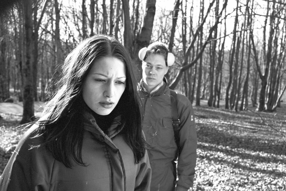 Pia Tjelta og Kristoffer Joner i filmen 'Mongoland' fra 2001. 'Mongoland' var Tjeltas og Joners gjennombrudd som skuespillere. Pia Tjelta og Kristoffer Joner i filmen Mongoland (2001).