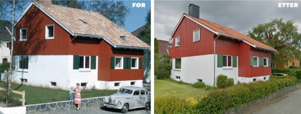 Nedre Tordenskjoldsgate 4 har bevart de opprinnelige fargene fra 1950-tallet. Nedre Tordenskjoldsgate 4 har bevart de opprinnelige fargene fra 1950-tallet.