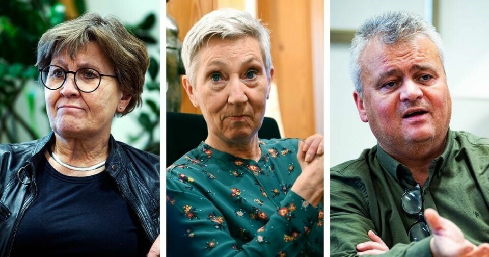 Det jobbes i LOs AFP-utvalg for å finne en modell som hele organisasjonen kan akseptere. Her leder i Fagforbundet Mette Nord (t.v.), LO-leder Peggy Hessen Følsvik og leder i Fellesforbundet, Jørn Eggum. Leder i Fagforbundet Mette Nord (t.v.), LO-leder Peggy Hessen Følsvik og leder i Fellesforbundet, Jørn Eggum.
