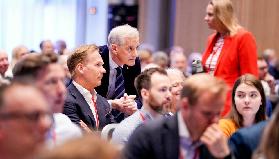 Statsminister Jonas Gahr Støre på Arbeiderpartiet landsmøte i Oslo Kongressenter Arbeiderpartiets landsmøte er samlet for å vedta ny politikk i Oslo. Foto: Javad Parsa / NTB