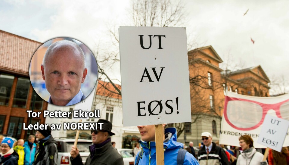 Med en EØS-avtale blir vi som innbyggere umyndiggjort i vårt eget land, skriver Tor Petter Ekroll. Med en EØS-avtale blir vi som innbyggere umyndiggjort i vårt eget land, skriver Tor Petter Ekroll.