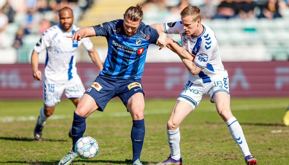 Stabæks Kasper Høgh greide ikke å finne veien til mål mot Sarpsborg søndag. Stabæks Kasper Høgh greide ikke å finne veien til mål mot Sarpsborg søndag. Foto: Frederik Ringnes / NTB