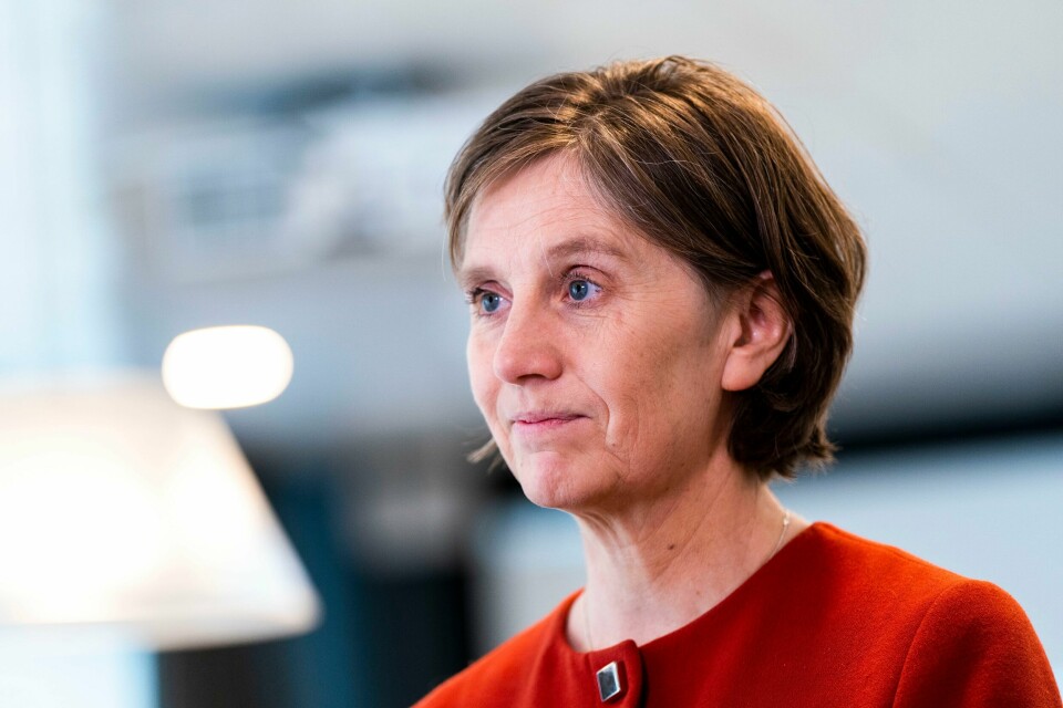 Barne- og familieminister Kjersti Toppe (Sp) er bekymret for at mange småbarnsforeldre tar ut ulønnet permisjon. – Sosiale medier er ikke lovtomme rom. Barn og unge skal være skjermet mot ulovlig markedsføring, og det gjelder selvsagt også på for eksempel Tiktok, sier barne- og familieminister Kjersti Toppe (Sp). Foto: Håkon Mosvold Larsen / NTB