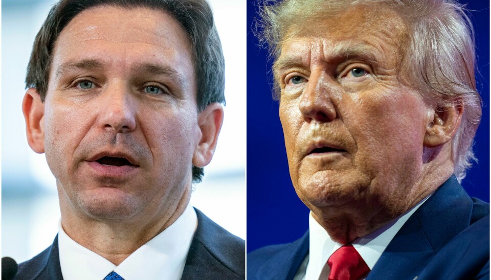 Guvernør Ron DeSantis (t.v.) gjør seg klar til å kaste seg ut i kampen mot Donald Trump (t.h).om å bli republikanernes presidentkandidat. Men han harr tapt terreng de siste ukene, mens Trump har en klar ledelse. Guvernør Ron DeSantis (t.v.) gjør seg klar til å kaste seg ut i kampen mot Donald Trump (t.h).om å bli republikanernes presidentkandidat. Men han harr tapt terreng de siste ukene, mens Trump har en klar ledelse. Foto: Alex Brandon / AP / NTB